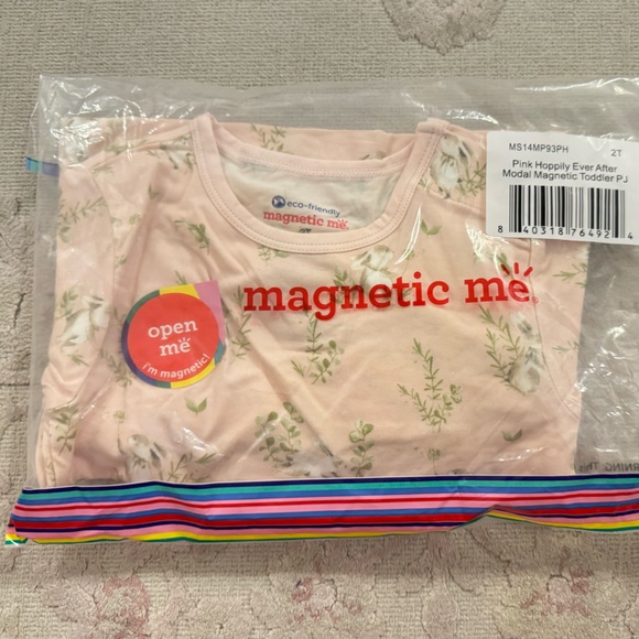 MAGNETIC ME | Pink Hoppily Ever After Modal No Drama Pajama Short Sleeve Set - Picture 2 of 2